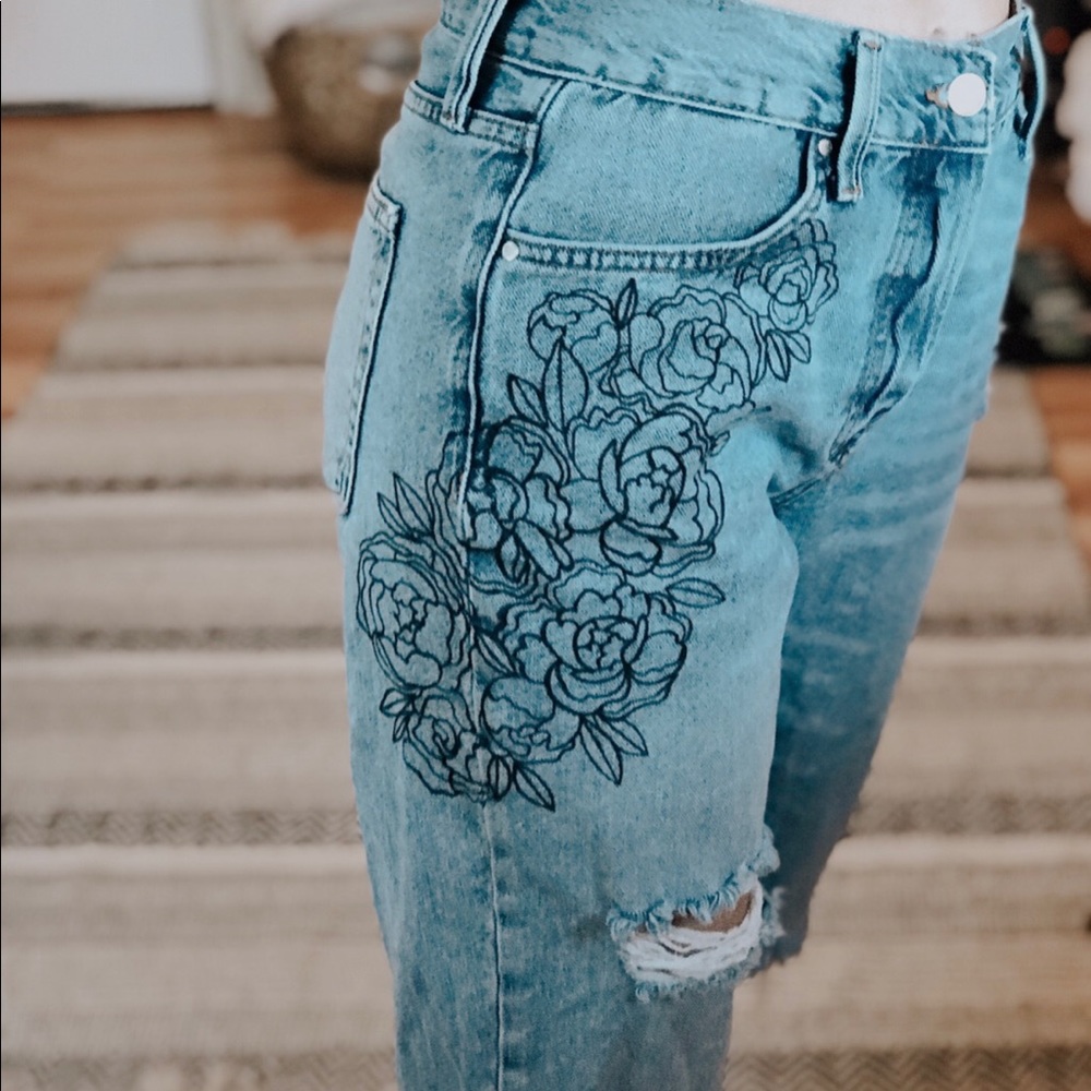 Handpainted jeans